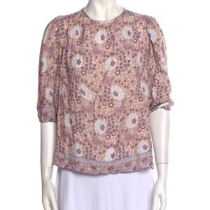 Natalie Martin Floral Kio Blouse in Pink and Purple